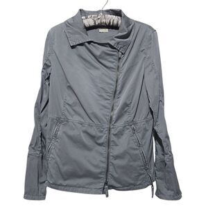 Annette Gortz Gray Military DRILL Moto Jacket Asymmetrical Zip Up Size 38/ US 6